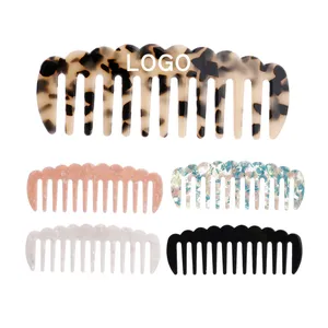 Mi Dairy Brand large wave acetic acid hair comb feels good to hold can customize the logo custom comb 890052