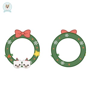 Couronne de Noël en peluche personnalisée en gros, décoration de vacances, jouet, ours en peluche, fabricant d'ornements, B2B OEM - Product Image 2