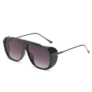New Double Beam UV400 Full Rim Retro <b>Square</b> Metal <b>Sunglasses</b> Pilot Style Comfortable High Protection Gold for Unisex - Product Image 5