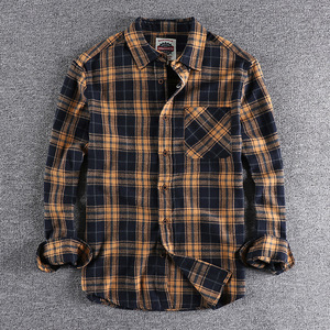 Logo personalizzato all'ingrosso della fabbrica confortevole <span class=keywords><strong>camicia</strong></span> di flanella scozzese da <span class=keywords><strong>uomo</strong></span> Casual <span class=keywords><strong>a</strong></span> maniche lunghe in cotone 100% - Product Image 3