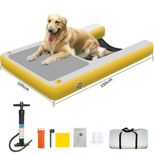 Nieuw product honden drijfplank dubbele laag hondenladder opblaasbaar <span class=keywords><strong>puppy</strong></span> board helling huisdier waterspeelgoed - Product Image 5