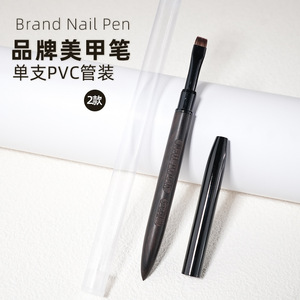 Pinceau à gel pour ongles avec manche en bois de santal, poils courts en nylon, base ovale plate, pour la peinture au gel, manucure, salon de beauté, nail art - Product Image 5
