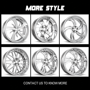 Jantes forgées 2 pièces 22 24 26 pouces 6x5.5 6x139.7 polies directionnelles pour Chevy C10 Silverado GMC Sierra - Product Image 6