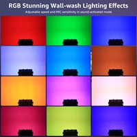 120W Disco Party Stage Strobe Retro Light 4X30W Golden COB LED + 36 Auxiliaire RGB DMX512 Contrôle Strobe Wall Washer Lighting