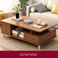 Table basse moderne personnalisée simple avec tiroir de rangement Table basse multifonction rectangle pour meubles en bois salon