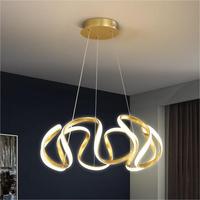 Lustre de chambre à coucher de restaurant d'atmosphère minimaliste scandinave lustres de lampe de suspension de barre de forme créative chaude