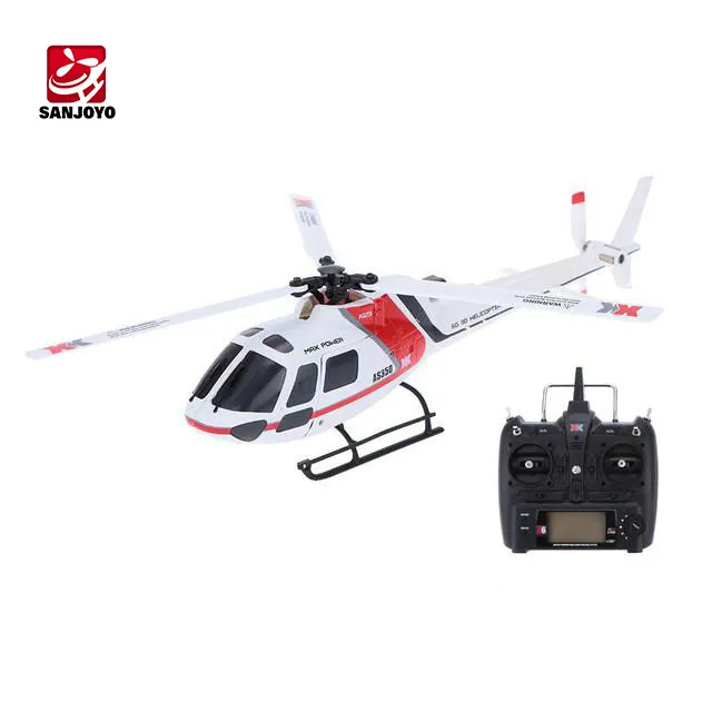Wltoys K123 AS350 6 Gyro 150 Meters Altitude Hold Brushless Aircraft Kids Mini Flying Remote Helicopter
