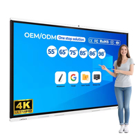 Panel LCD con Pantalla Táctil Inteligente Electrónica 4K UHD de 40 Puntos, de 55/65/75/85/98 Pulgadas, para Educación, con Sistema Operativo Android/Windows