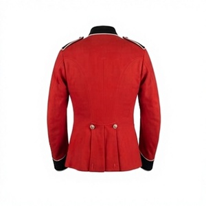 Chaqueta de lana roja con cuello alto, estilo uniforme de banda de marcha, servicio OEM personalizado - Product Image 2