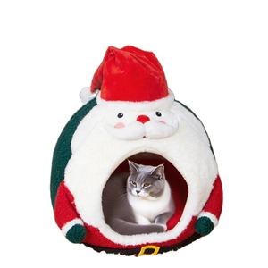 เสื่อที่นอนสุนัขซานตาคลอสใหม่ผ้ากำมะหยี่เป็นมิตรต่อสิ่งแวดล้อมลายคริสมาสต์ผ้าปูสำหรับสัตว์เลี้ยงที่อบอุ่นในฤดูหนาว - Product Image 1