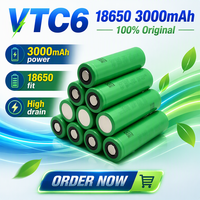Baterai Isi Ulang LiNiMnCoO2 18650 IMR 18650 3000mAh 3.7V 30A Sel Daya Tinggi 1200 Siklus untuk Alat Listrik Senter DIY