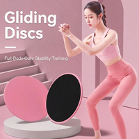Disque coulissant personnalisé avec logo pour fitness, yoga, Pilates, entraînement des cuisses et du tronc, rose/noir, gadget sportif, Core Clider