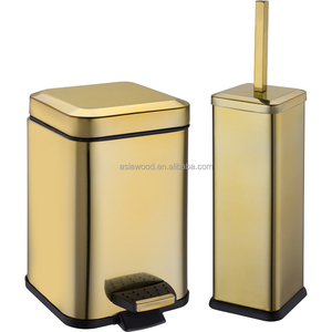 Cubo de basura cuadrado, a estrenar, Pedal abierto, de acero inoxidable - Product Image 2