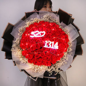 99 ramo <span class=keywords><strong>de</strong></span> flores <span class=keywords><strong>de</strong></span> jabón Rosa <span class=keywords><strong>claveles</strong></span> regalo del Día <span class=keywords><strong>DE</strong></span> LA MADRE 520 1314 ramo <span class=keywords><strong>de</strong></span> San Valentín artificial hecho a mano - Product Image 1