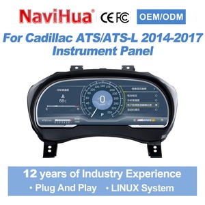 Navihua 12.3" Digital Cluster Car Dashboard Instrument LCD Virtual Cockpit Speedometer <b>Meter</b> for Cadillac ATS ATS-L 2014-2017 - Product Image 1