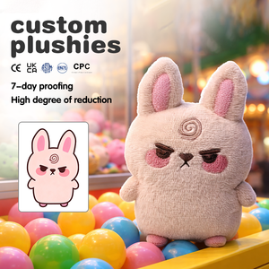 دمى أرانب ناعمة صديقة للبيئة مخصصة حسب الطلب، حيوانات محشوة مخصصة، دمى فرو مخصصة - Product Image 1