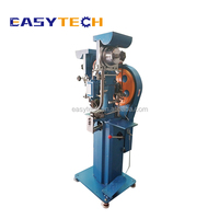 Machine industrielle automatique à double tête pour œillets et boutons de rideaux, pour valises, bannières, fabrication de badges, machine à poinçonner