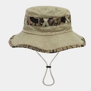 Großhandel Custom Winter Eimer Hut Resistant UV Protection Reversible Polyester Angel hüte für Männer