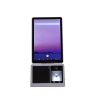 Quiosco de autoservicio Android Debian OS táctil de escritorio de 10,1 pulgadas al por mayor con impresora térmica de 58mm lector NFC escáner de código QR