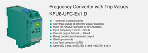Convertisseur de fréquence à barrière isolée Pepperl+Fuchs KFU8-UFC-Ex1.D, montage sur rail DIN pour zones dangereuses - Product Image 2