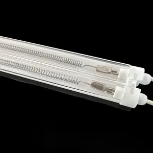 White reflector Medium wave Infrared Halogen Heating tube emitters for printing machine