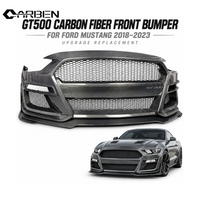 Kit de pare-chocs en fibre de carbone GT500, comprend un séparateur avant, mise à niveau/remplacement pour Ford Mustang 2018-2023