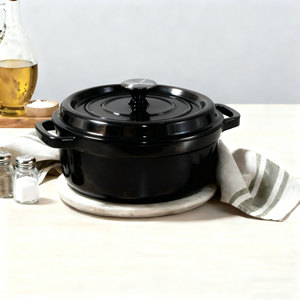 Ensemble de casseroles <span class=keywords><strong>en</strong></span> <span class=keywords><strong>fonte</strong></span> émaillée, best-seller, résistant à la chaleur, facile à nettoyer, avec poignée, pour la cuisine quotidienne - Product Image 3