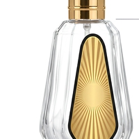 Flacon de parfum vide rechargeable avec bouchon argenté, design rose facetté, atomiseur de luxe, vente en gros