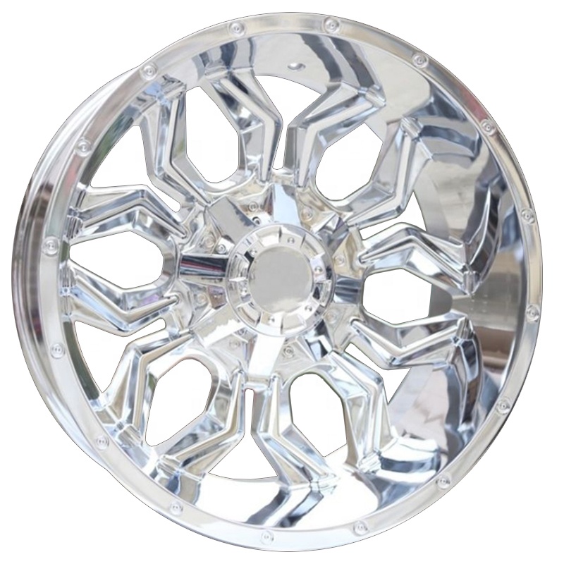 Fashionable 20 21 22 23 24 Inch Forged Wheels Wholesales Chrome 6x139.7 or 5x139.7 Wheels Car Passenger Rims