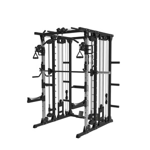 Giàn tập đa năng tích hợp máy ép chân đứng, giá đỡ squat, cáp kéo xà đơn, hệ thống tay xoay đa năng, thiết bị tập thể hình tất cả trong một - Product Image 3