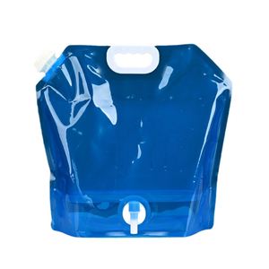 10L Large-Capacity Portable Outdoor Camping Folding <b>Water</b> Bag Plastic Beverage <b>Container</b> - Product Image 2