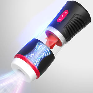 Masturbatore Maschile Elettrico in Silicone con Funzione di Leccata della Lingua, 3 Modalità di Suzione + 7 Modalità di Leccata, Giocattoli Sessuali per Uomini - Product Image 1
