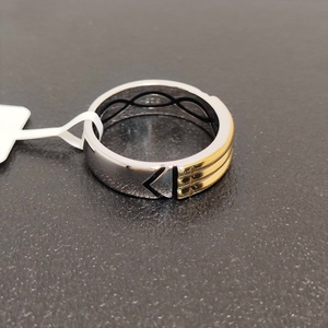 Atlantis Style Love Knot Anillo de dos tonos chapado en oro Plata de Ley 925 para hombres Compromiso Eternity Band Anillos - Product Image 4