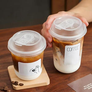 Nhà Máy Bán Buôn Huitianchen Dày Takeaway Trong Suốt Biểu Tượng Tùy Chỉnh Màn Hình Lụa In 90Mm U Hình Dạng PP Cốc Nhựa Nắp - Product Image 6