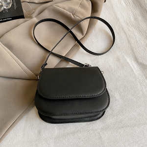 Fashion PU Leather Saddle Bag Casual Flap Crossbody Shoulder <b>Handbag</b> for Women - Product Image 1