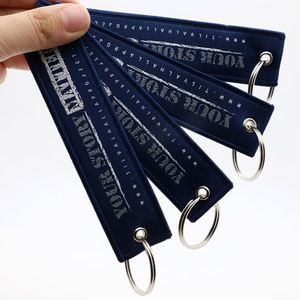 Porte-clés en tissu tissé personnalisé avec logo, style jet tag patriotique pour club de vétérans, pour souvenirs des vétérans américains - Product Image 1
