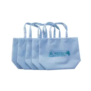 Rpet Layar Kustom Cetak LOGO Bisa Jinjing Daur Ulang Foldable Eco Kain Non Woven Recyle Hewan Peliharaan Rpet Tas Belanja