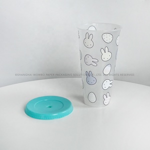 Gobelets en plastique à prix abordable, prêts à être expédiés directement de l'usine, impression couleur, cadeau promotionnel, <span class=keywords><strong>lot</strong></span> en stock, motif lapin - Product Image 2