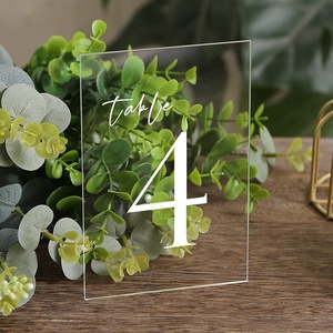 Numéro de table de mariage bricolage personnalisé et signes de fête sur <span class=keywords><strong>feuille</strong></span> acrylique <span class=keywords><strong>vierge</strong></span> pour les cartes de place et les cartes-cadeaux signes de mariage - Product Image 6