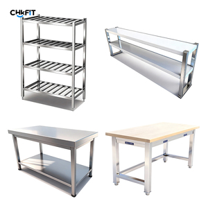 طاولة عمل من الفولاذ المقاوم للصدأ للمطاعم التجارية، لوح تقطيع للمطبخ، طاولة عمل من الفولاذ المقاوم للصدأ مربعة الشكل - Product Image 3