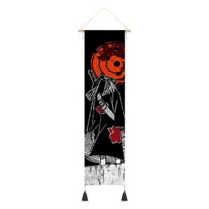 Affiche murale personnalisée à suspendre, peinture, personnages d'anime, tapisserie de rôle de dessin animé avec 2 glands et tige de suspension en bois - Product Image 1