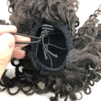 Cheveux Remy AU 8 pouces, extension de cheveux à clipser, 100% cheveux humains, facile à utiliser, chignon bouclé pour femmes