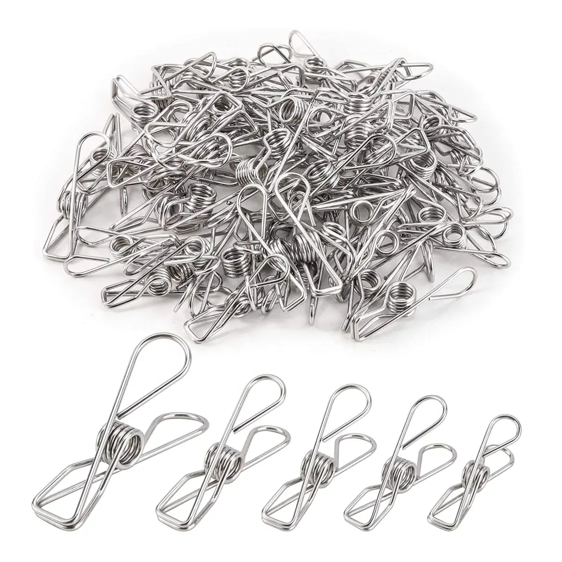 30 40 50 60 Stück Set Pack Zero Waste Wäsche klammern Clip Pegs Mit Baumwoll tasche Edelstahl Metall Wäsche klammern Stifte