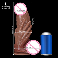 Dildo de Mano Súper Realista para Mujeres, Juguete Sexual para Adultos, Masturbador de TPE Suave e Impermeable