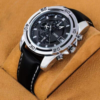 Coffret Cadeau Montre Quartz Homme Portefeuille SEIKO Bracelet Cuir Rond Chronographe Date Etanche Luxe OEM Logo Usine