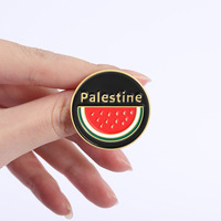 Fabricant de badges Palestine, épingles à revers en forme de pastèque, épingles à revers en émail dur plaqué, épingles à revers personnalisées avec drapeau palestinien, épingles en émail souple