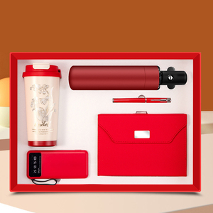 Caja de regalo personalizada para vacaciones, termo de paraguas A5 Notebook Usb Flash Drive Pen 7 en 1 Premium Thank You Business Gift Set/ - Product Image 4