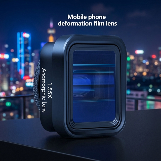 GiAi 1.33x 1.55X Anamorphic Camera Lens 4K HD Cinema 17mm 2.4:1 Wide Angle Anamorphic Mobile Phone Lens for Smart Phone