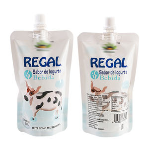 कस्टम दूध रस तरल पेय पेय प्लास्टिक पैकेजिंग स्टैंड अप पैकिंग पाउच डोप्पैक बैग - Product Image 2