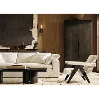 Cloud-Sofa mit Kissen Modernes Minimalistisches Weißes Stoff-Luxus-Dreisitzer-Sofa Wohnzimmer Nordisches Apartment Gepolstertes Sofa